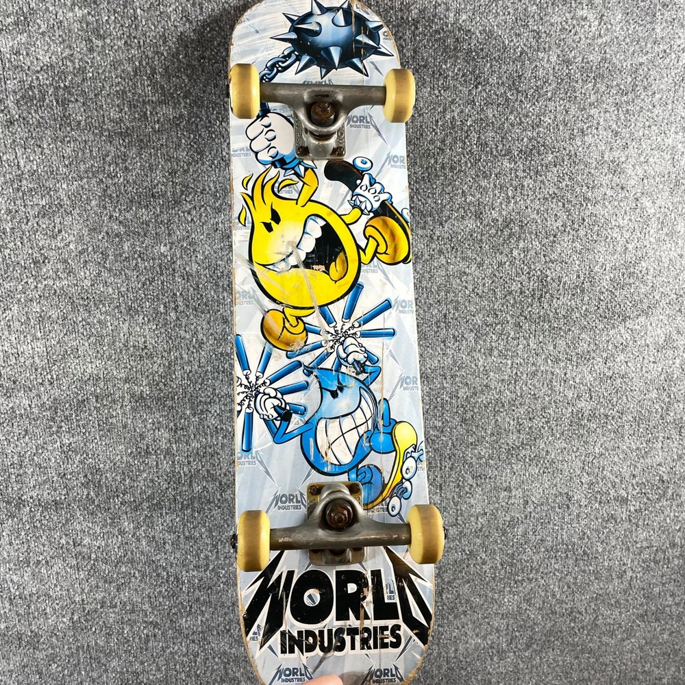 Vintage World Industries Skateboard Flameboy Wet Willy Y2K Skater Deck 2000s